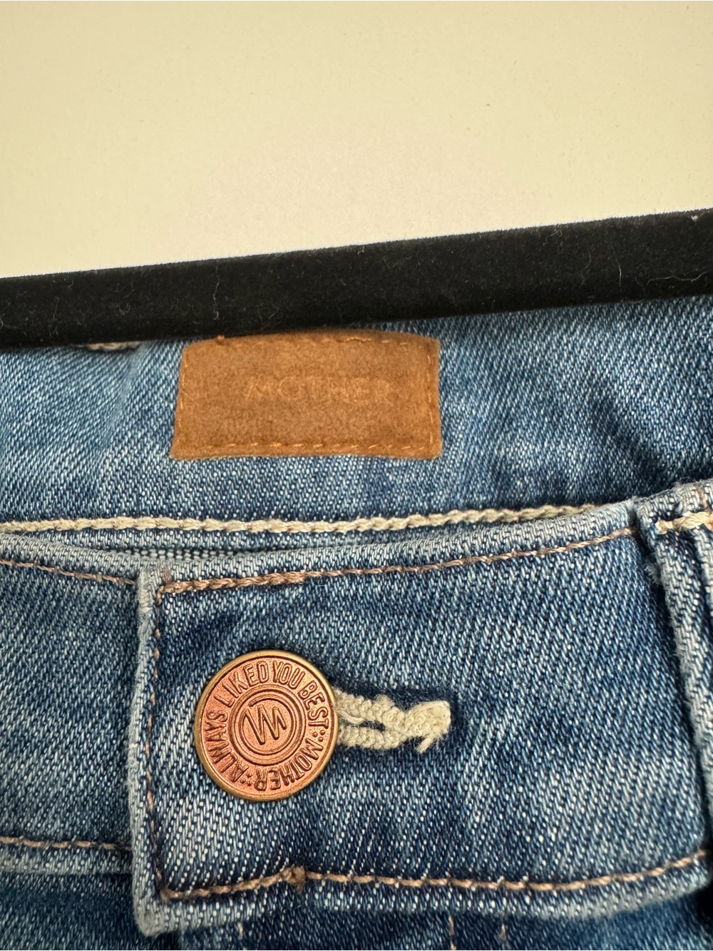 MOTHER Mid Rise Rider Ankle Fray Jean in Enjoy the Ride - Picture 8 of 8